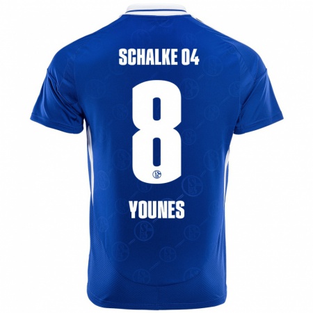 Kandiny Enfant Maillot Amin Younes #8 Bleu Royal Tenues Domicile 2024/25 T-Shirt