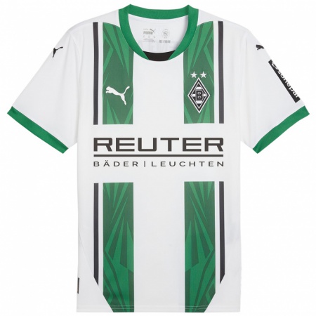 Kandiny Enfant Maillot Miguel Hartmann #0 Blanc Vert Tenues Domicile 2024/25 T-Shirt