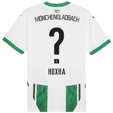 Kandiny Enfant Maillot Flavjo Hoxha #0 Blanc Vert Tenues Domicile 2024/25 T-Shirt