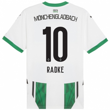 Kandiny Enfant Maillot Laura Radke #10 Blanc Vert Tenues Domicile 2024/25 T-Shirt