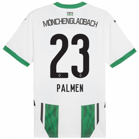 Kandiny Enfant Maillot Luisa Palmen #23 Blanc Vert Tenues Domicile 2024/25 T-Shirt