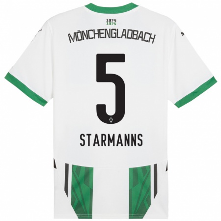 Kandiny Enfant Maillot Sandra Starmanns #5 Blanc Vert Tenues Domicile 2024/25 T-Shirt