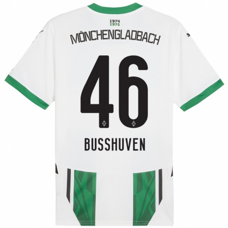 Kandiny Enfant Maillot Alina Busshuven #46 Blanc Vert Tenues Domicile 2024/25 T-Shirt