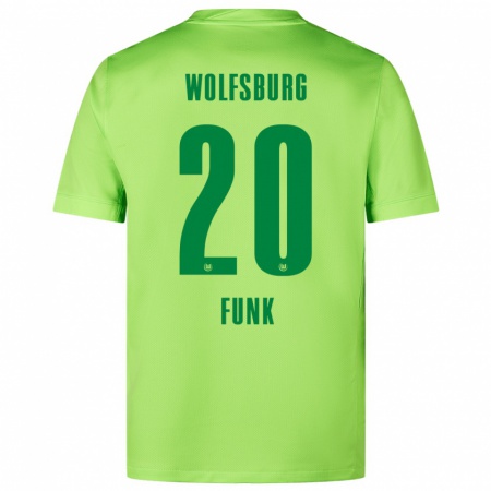 Kandiny Enfant Maillot Jonah Funk #20 Vert Fluo Tenues Domicile 2024/25 T-Shirt