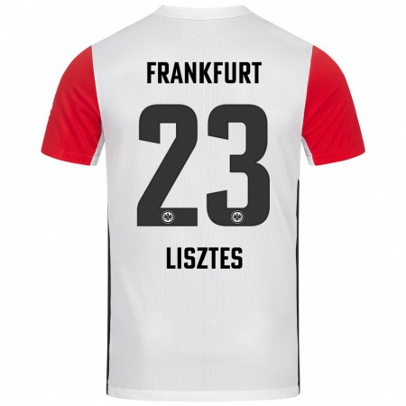 Kandiny Enfant Maillot Krisztián Lisztes #23 Blanc Rouge Tenues Domicile 2024/25 T-Shirt