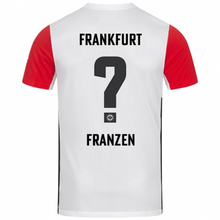 Kandiny Enfant Maillot Marlon Franzen #0 Blanc Rouge Tenues Domicile 2024/25 T-Shirt