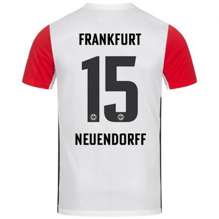 Kandiny Enfant Maillot Nilo Neuendorff #15 Blanc Rouge Tenues Domicile 2024/25 T-Shirt