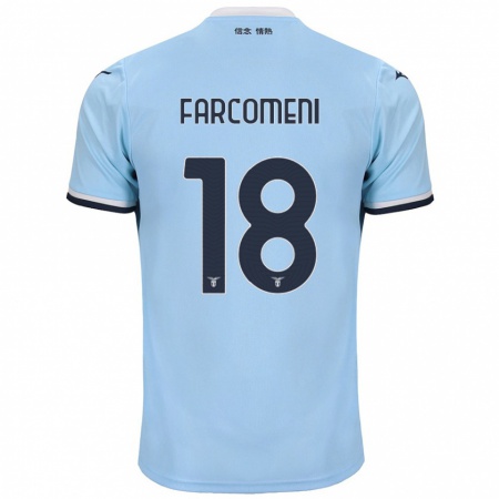 Kandiny Enfant Maillot Valerio Farcomeni #18 Bleu Tenues Domicile 2024/25 T-Shirt