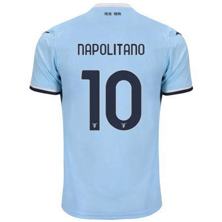 Kandiny Enfant Maillot Luca Napolitano #10 Bleu Tenues Domicile 2024/25 T-Shirt