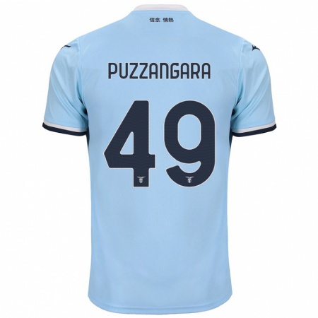 Kandiny Enfant Maillot Angelo Antonio Puzzangara #49 Bleu Tenues Domicile 2024/25 T-Shirt