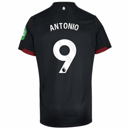 Kandiny Enfant Maillot Michail Antonio #9 Noir Blanc Tenues Extérieur 2024/25 T-Shirt