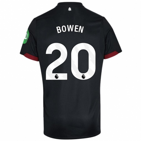 Kandiny Enfant Maillot Jarrod Bowen #20 Noir Blanc Tenues Extérieur 2024/25 T-Shirt