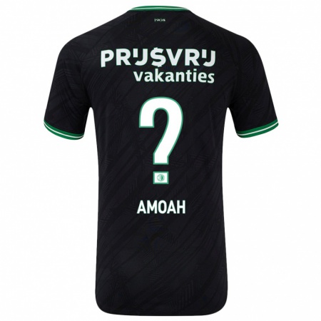 Kandiny Enfant Maillot Matthew Amoah #0 Noir Vert Tenues Extérieur 2024/25 T-Shirt