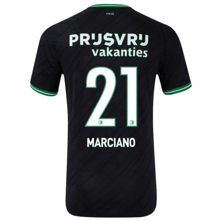 Kandiny Enfant Maillot Ofir Marciano #21 Noir Vert Tenues Extérieur 2024/25 T-Shirt