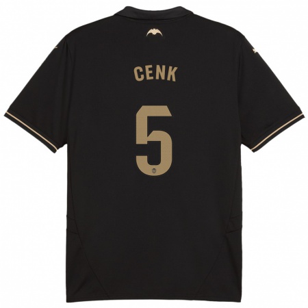 Kandiny Enfant Maillot Cenk Özkacar #5 Noir Tenues Extérieur 2024/25 T-Shirt