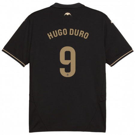 Kandiny Enfant Maillot Hugo Duro #9 Noir Tenues Extérieur 2024/25 T-Shirt