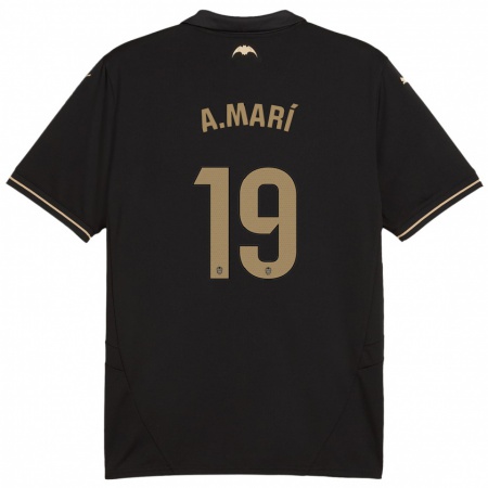 Kandiny Enfant Maillot Alberto Marí #19 Noir Tenues Extérieur 2024/25 T-Shirt