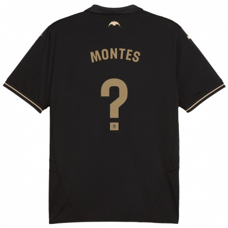 Kandiny Enfant Maillot Jan Montes #0 Noir Tenues Extérieur 2024/25 T-Shirt