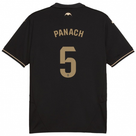 Kandiny Enfant Maillot Alejandro Panach #5 Noir Tenues Extérieur 2024/25 T-Shirt