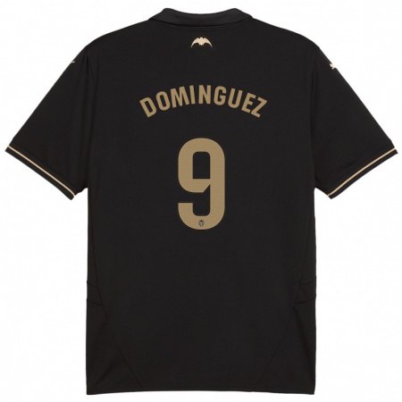 Kandiny Enfant Maillot Mario Dominguez #9 Noir Tenues Extérieur 2024/25 T-Shirt