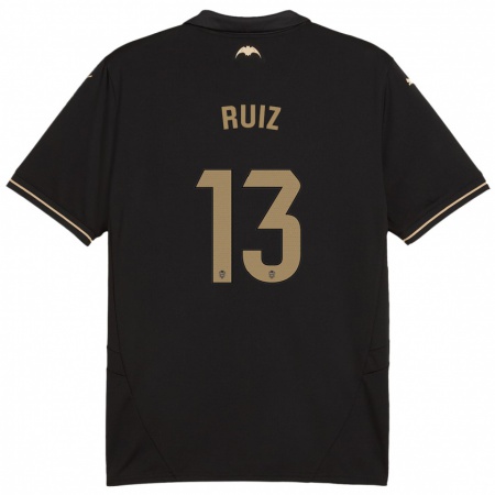 Kandiny Enfant Maillot Nil Ruiz #13 Noir Tenues Extérieur 2024/25 T-Shirt