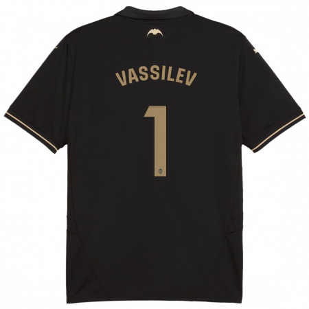 Kandiny Enfant Maillot David Vassilev #1 Noir Tenues Extérieur 2024/25 T-Shirt