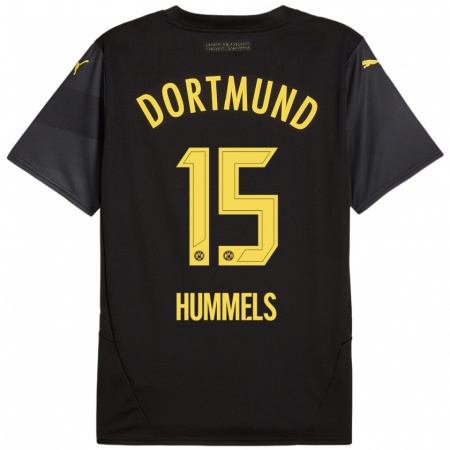 Kandiny Enfant Maillot Mats Hummels #15 Noir Jaune Tenues Extérieur 2024/25 T-Shirt