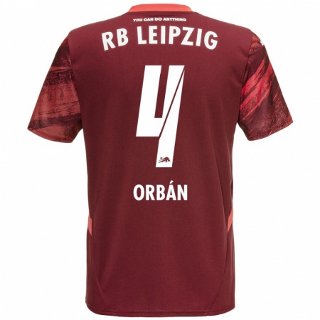 Kandiny Enfant Maillot Willi Orbán #4 Bordeaux Tenues Extérieur 2024/25 T-Shirt