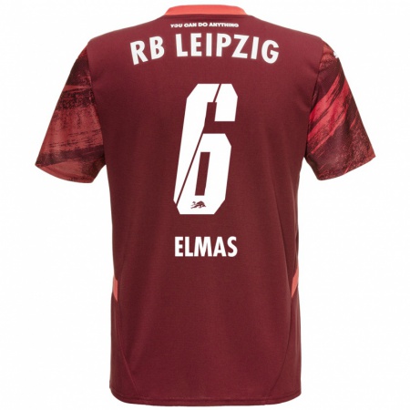 Kandiny Enfant Maillot Eljif Elmas #6 Bordeaux Tenues Extérieur 2024/25 T-Shirt