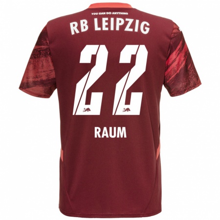 Kandiny Enfant Maillot David Raum #22 Bordeaux Tenues Extérieur 2024/25 T-Shirt