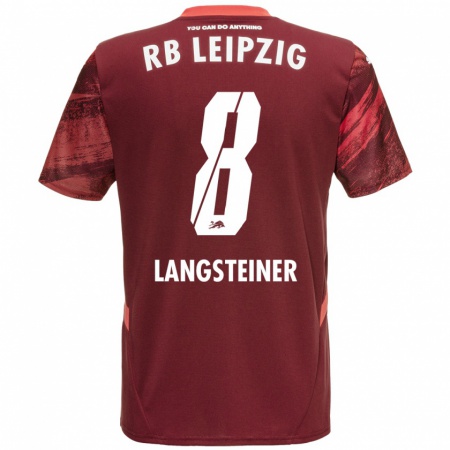 Kandiny Enfant Maillot Toni Langsteiner #8 Bordeaux Tenues Extérieur 2024/25 T-Shirt