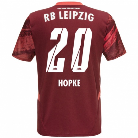 Kandiny Enfant Maillot Hannes Hopke #20 Bordeaux Tenues Extérieur 2024/25 T-Shirt