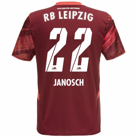 Kandiny Enfant Maillot Luca Janosch #22 Bordeaux Tenues Extérieur 2024/25 T-Shirt