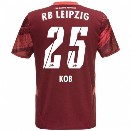 Kandiny Enfant Maillot Leon Koß #25 Bordeaux Tenues Extérieur 2024/25 T-Shirt