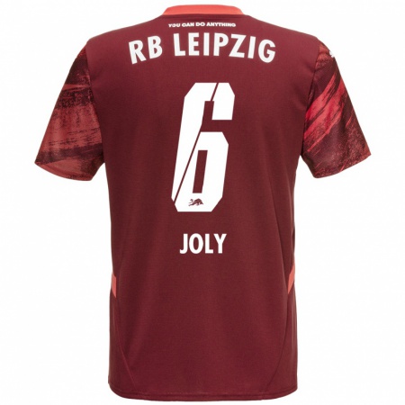 Kandiny Enfant Maillot Lou-Ann Joly #6 Bordeaux Tenues Extérieur 2024/25 T-Shirt