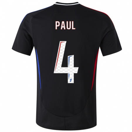 Kandiny Enfant Maillot Paul Akouokou #4 Noir Tenues Extérieur 2024/25 T-Shirt