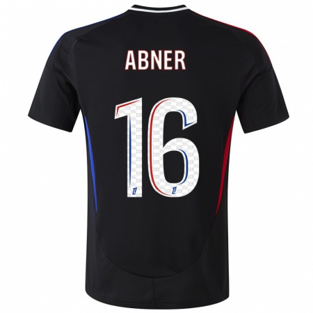 Kandiny Enfant Maillot Abner #16 Noir Tenues Extérieur 2024/25 T-Shirt