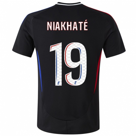 Kandiny Enfant Maillot Moussa Niakhaté #19 Noir Tenues Extérieur 2024/25 T-Shirt