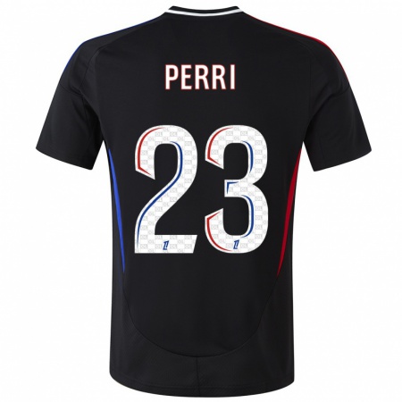 Kandiny Enfant Maillot Lucas Perri #23 Noir Tenues Extérieur 2024/25 T-Shirt