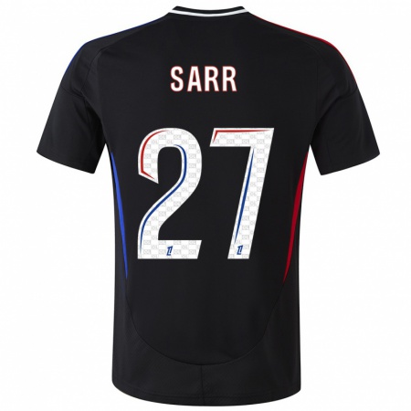 Kandiny Enfant Maillot Amin Sarr #27 Noir Tenues Extérieur 2024/25 T-Shirt