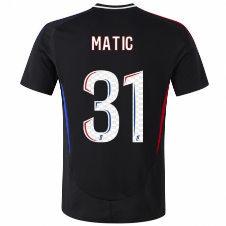 Kandiny Enfant Maillot Nemanja Matic #31 Noir Tenues Extérieur 2024/25 T-Shirt