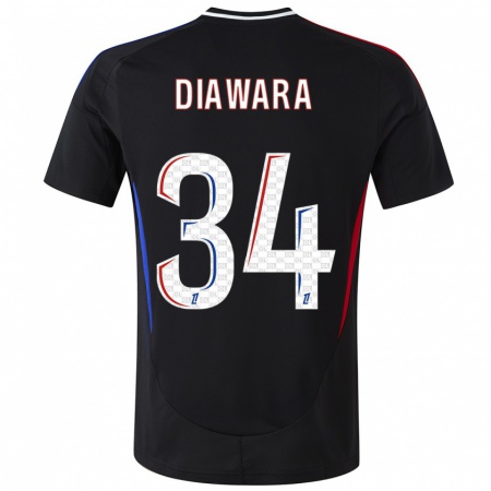 Kandiny Enfant Maillot Mahamadou Diawara #34 Noir Tenues Extérieur 2024/25 T-Shirt