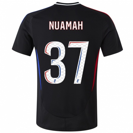 Kandiny Enfant Maillot Ernest Nuamah #37 Noir Tenues Extérieur 2024/25 T-Shirt