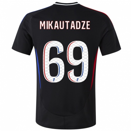 Kandiny Enfant Maillot Georges Mikautadze #69 Noir Tenues Extérieur 2024/25 T-Shirt