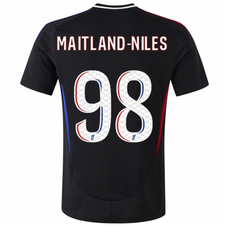 Kandiny Enfant Maillot Ainsley Maitland-Niles #98 Noir Tenues Extérieur 2024/25 T-Shirt