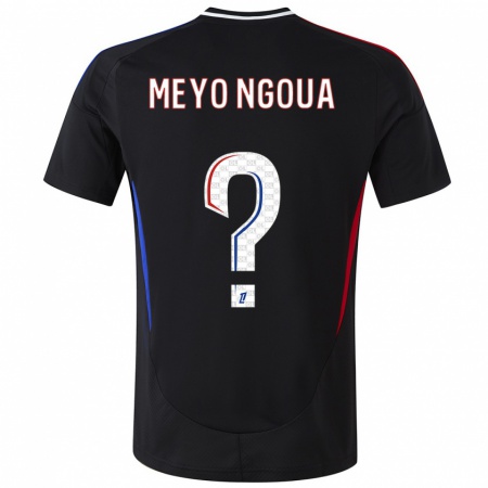 Kandiny Enfant Maillot Bryan Meyo Ngoua #0 Noir Tenues Extérieur 2024/25 T-Shirt