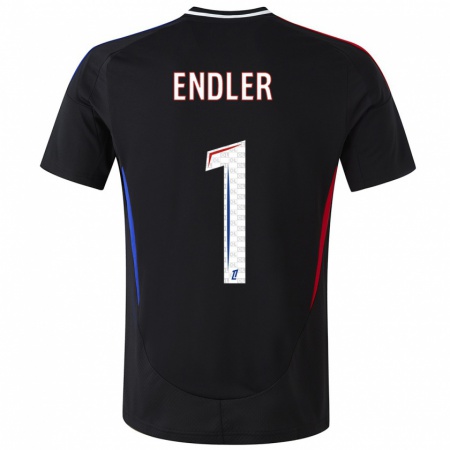 Kandiny Enfant Maillot Christiane Endler #1 Noir Tenues Extérieur 2024/25 T-Shirt