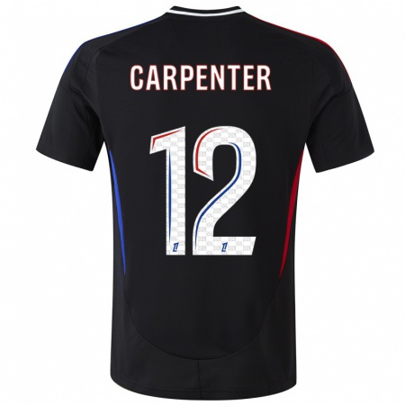 Kandiny Enfant Maillot Ellie Carpenter #12 Noir Tenues Extérieur 2024/25 T-Shirt