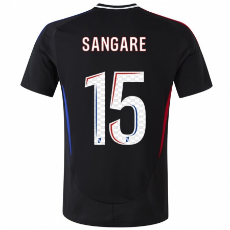 Kandiny Enfant Maillot Wassa Sangaré #15 Noir Tenues Extérieur 2024/25 T-Shirt