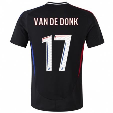 Kandiny Enfant Maillot Daniëlle Van De Donk #17 Noir Tenues Extérieur 2024/25 T-Shirt